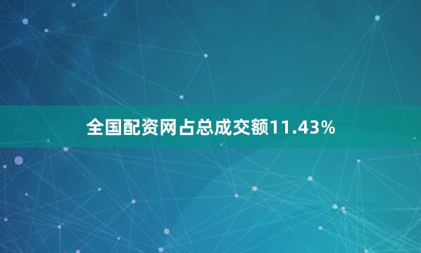 全国配资网占总成交额11.43%